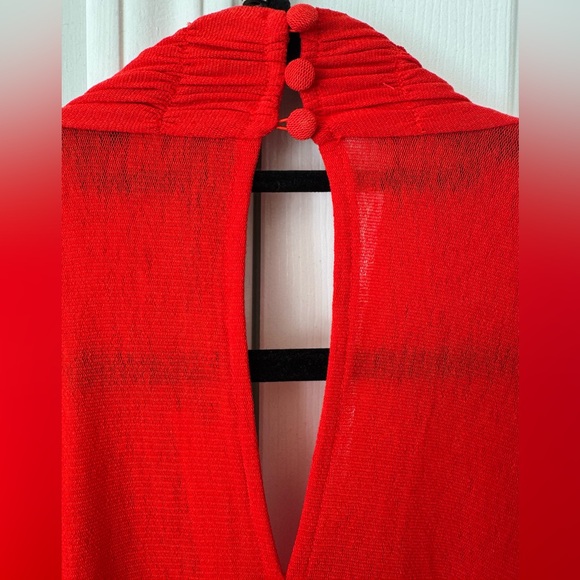 Anthropologie Deep V-Neck Ruched Mesh Mini Dress - Picture 10 of 12